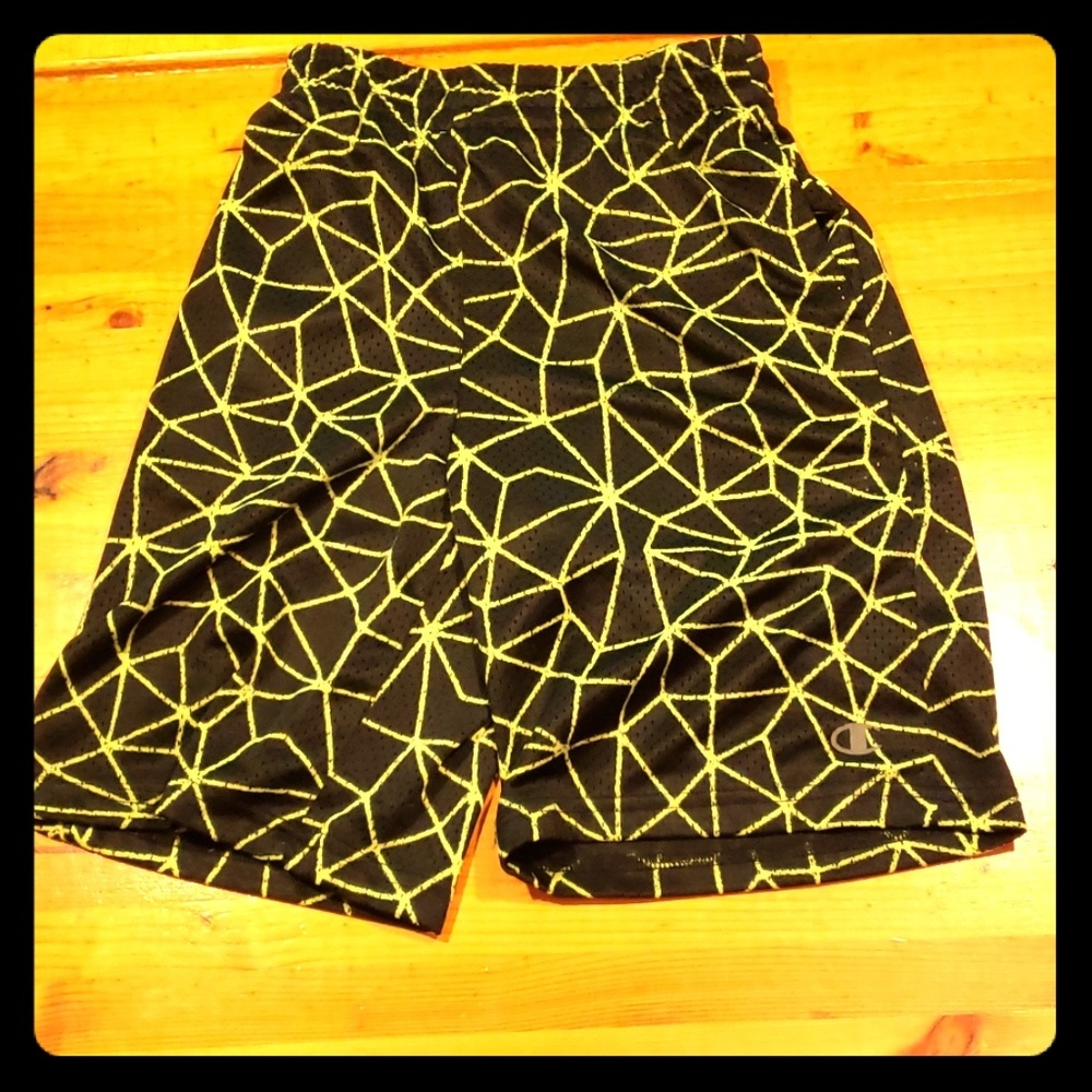 Champion black and yellow size 10/12 shorts